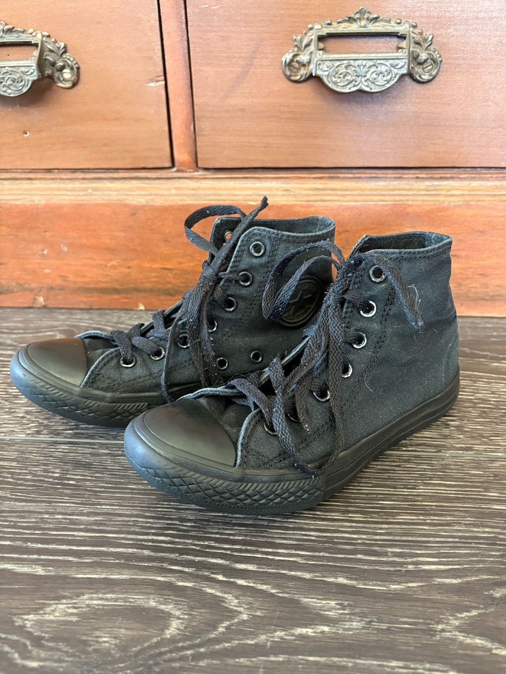 Converse Kids Black High-Top Canvas Sneakers